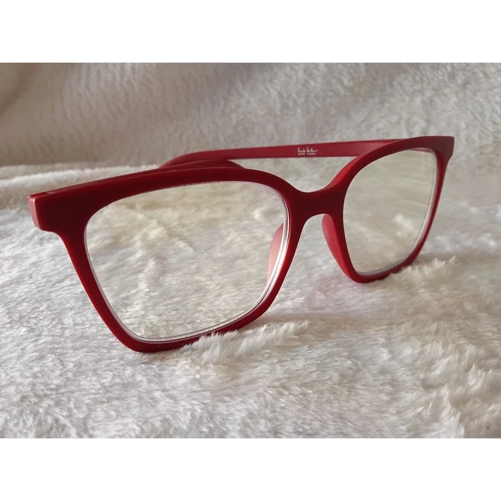 Nicole Miller New York NM2319 +2.50 Reading Glasses Matte Burnt Red Cat Eye...